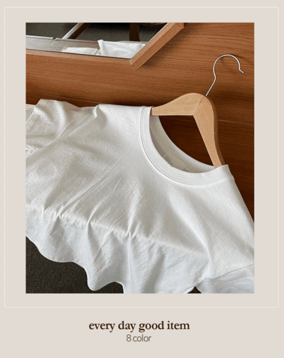 로라 크롭 반팔 티셔츠(8color)